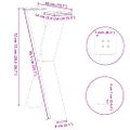 vidaXL Nohy k jedálenskému stolu v tvare X, 2 ks, biele, 50 x (72-73) cm, oceľové