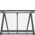 vidaXL Skleník s základovým rámom antracitový 169x169x202 cm hliník