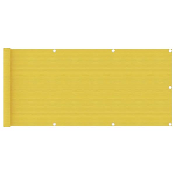vidaXL Balkónová markíza, žltá 75x500 cm, HDPE