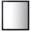 vidaXL Kúpeľňové zrkadlo s LED, lesklé čierne 40x8,5x37cm, akryl