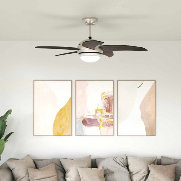 vidaXL Stropný ventilátor s osvetlením a diaľkovým ovládaním Ø 110 cm