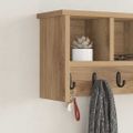 vidaXL Vešiak na stenu Nástenná montáž Remeselný dub 50 x 16 x 26 cm