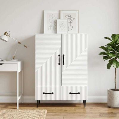 vidaXL Servírovacia skriňa Biela 66 x 34,5 x 95 cm Kompozitné drevo