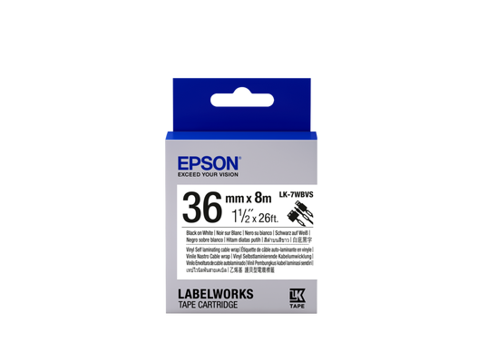 Epson Label Cartridge LK-7WBVS čierna na bielom cable tape, 36mm