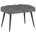 vidaXL Lavica s gombíkovým prešívaním Tmavosivá 60 x 40 x 45 cm Zamat