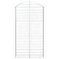 vidaXL Oblúkový gabionový kôš 100x30x180/200 cm pozinkované železo