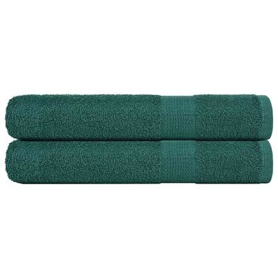 vidaXL Saunové osušky FROGN 2 ks zelené 80x200 cm 360 g/m²