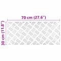 vidaXL Schodový rošt 2 ks 70 x 30 cm Strieborná Hliník Obdĺžnikový