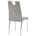 vidaXL 7-dielna jedálenská súprava bledosivá umelá koža