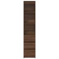 vidaXL Highboard Hnedý dub 37,5x35x180 cm Konštruktérske drevo