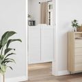vidaXL Kladivové dvere 2 ks 100 x 40 cm Borovicový masív Biela