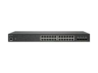Přepínač - řízený - 24 x 10/100/1000 + 4 x 10 Gigabit SFP+ - Lze montovat do rozvaděče - s 1 rok 24x7 podpora