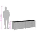vidaXL Záhradný úložný box sivý 200x50x60 cm polyratanový