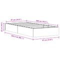 vidaXL Posteľový rám s úložným priestorom Prírodná 90 x 200 cm