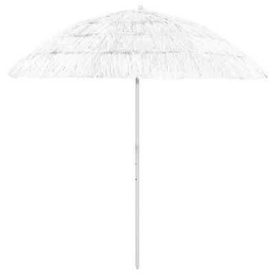 vidaXL Plážový slnečník Hawaii, biely 240 cm