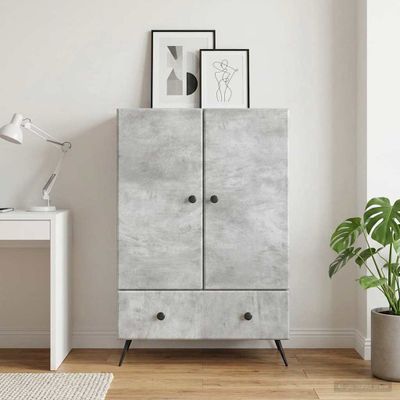 vidaXL Servírovacia skriňa Betónovo sivá 66 x 34,5 x 95 cm