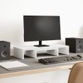 vidaXL Stojan na monitor biely 60x24x10,5 cm kompozitné drevo