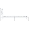 vidaXL Kovový rám postele s čelom biely 90x200 cm