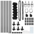 vidaXL Pletivový plot s betónovým podstavcom 10 x 0,6 m Sivá Sieťovina