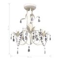 vidaXL Kryštálové závesné stropné lustre 2 ks elegantná biela