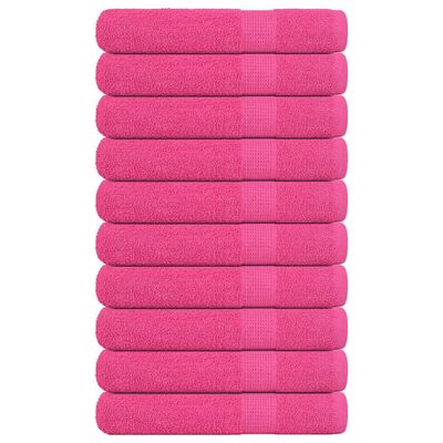 vidaXL Saunové osušky FROGN 10 ks ružové 80x200 cm 360 g/m²