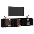 vidaXL Nástenné TV skrinky 3 ks čierne 57x34,5x40 cm