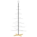 vidaXL Kovový vianočný stromček s drevenou základňou čierny 180 cm