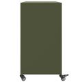 vidaXL Komoda olivovozelená 100,5x39x72 cm oceľ
