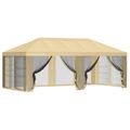 vidaXL Kryt altánku s bočnými stenami 6 x 3 m Krémová Polyester