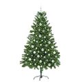 vidaXL Vianočný stromček s 300 LED-i so stojanom Zelená 180 cm PE