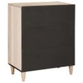 vidaXL Servírovacia skriňa Biela 60 x 33 x 75 cm mangový masív