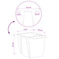 vidaXL Kvetinové boxy pre euro palety 12 ks Sivá 13,5 x 9 x 9,5 cm