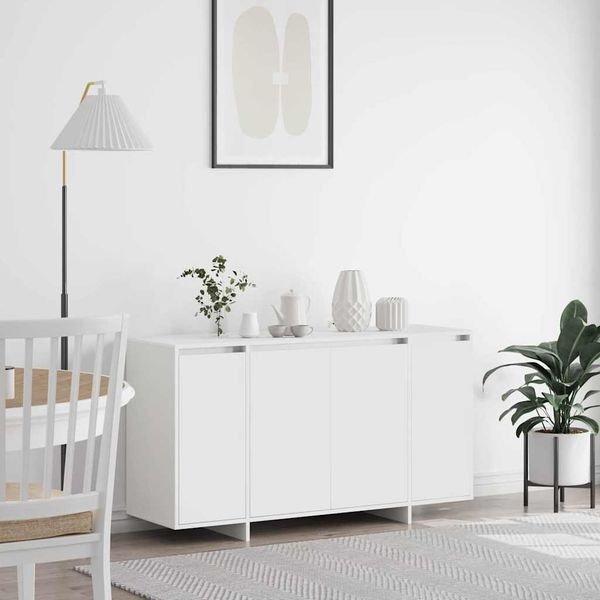 vidaXL Servírovacia skriňa Biela 135 x 41 x 75 cm Kompozitné drevo