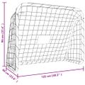 vidaXL Futbalová bránka so sieťou biela 125x96x60 cm oceľ a polyester