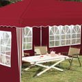 vidaXL Prístrešok na párty 575 x 289 x 245 cm Vínovo červená