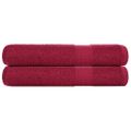 vidaXL Saunové osušky FROGN 2 ks bordové 80x200 cm 360 g/m²