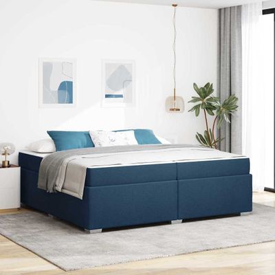vidaXL Rám postele s matracmi Modrá 200 x 200 cm látka