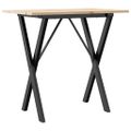 vidaXL Jedálenský stolík v tvare X 80x50x75 cm borovica a oceľ