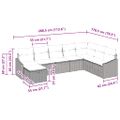 vidaXL Súprava záhradných pohoviek 8 ks polyratan