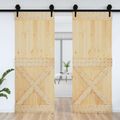 vidaXL Dvere NARVIK 90 x 210 cm Masívne borovicové drevo (neupravené)