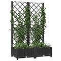 vidaXL Záhradný kvetináč s mriežkou čierny 80x40x121,5 cm PP