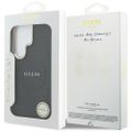 Puzdro Guess Saffiano Peony Embossed Ring MagSafe pre Samsung Galaxy S26 Ultra čierna