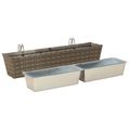 vidaXL Zábradlie 2 ks Sivá 80 x 17 x 17 cm Kov
