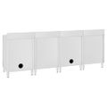 vidaXL Gastro kuchynský drez so skrinkou 240x60x96 cm nehrdzavejúca oceľ