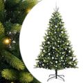 vidaXL Umelý skladací vianočný stromček 300 LED diód Zelená 210 cm