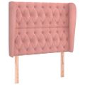 vidaXL Čelo postele so záhybmi čierne 93x23x118/128 cm zamat
