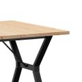 vidaXL Jedálenský stolík v tvare Y 90x90x75,5 cm borovica a oceľ