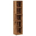 vidaXL Skrinky na CD 2 ks, staré drevo 21x16x93,5 cm, kompozitné drevo