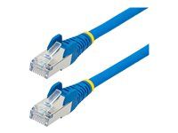 Blue - Low Smoke Zero Halogen (LSZH) - 10GbE 500MHz 100W PoE++ Snagless RJ-45 w/Strain Reliefs S/FTP Network Patch Cord - Patch kabel - RJ-45 (M) do RJ-45 (M) - 2 m - S/FTP - CAT 6a - IEEE 802.3bt - neobsahuje halogen, lisovaný, provedení bez hrbolků, licna - modrá