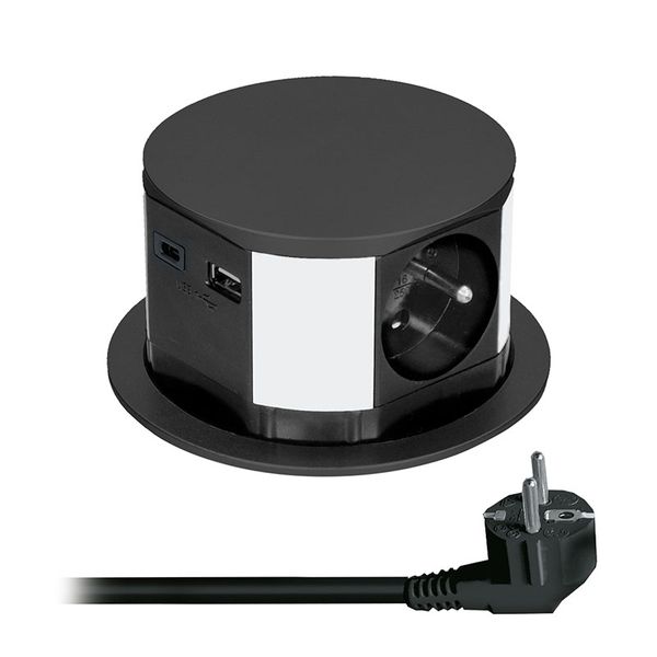 Zásuvka výsuvný blok Solight PP100B-PD20